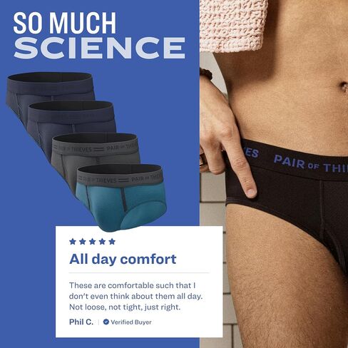 Pair of Thieves Men Every Day Kit Cotton Briefs | Underwear for Men | Soft, Tagless, Cotton Spandex Blend | Moisture Wicking in Kuwait