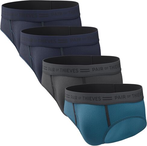 Pair of Thieves Men Every Day Kit Cotton Briefs | Underwear for Men | Soft, Tagless, Cotton Spandex Blend | Moisture Wicking in Kuwait