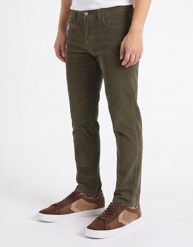 Mens Corduroy Pants Casual Classic Regular Fit Stretch Cotton Business Office Dress Pants Size 32-44 in Saudi Arabia