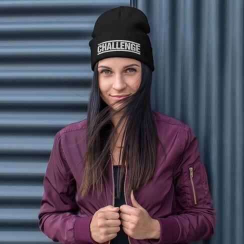 CBS The Challenge Embroidered Beanie - Officially Licensed Black in Saudi Arabia