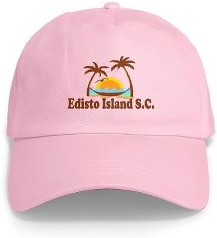 قبعة CafePress Edisto Island SC بتصميم أشجار الشمس والنخيل، قبعة بيسبول قابلة للتعديل in Kuwait