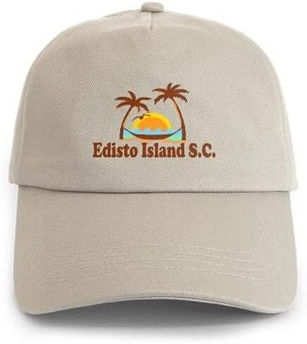 قبعة CafePress Edisto Island SC بتصميم أشجار الشمس والنخيل، قبعة بيسبول قابلة للتعديل in Kuwait