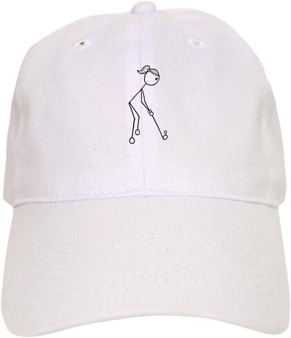 قبعة CafePress Golf Girl باللون الأسود بدون كلمات قبعة بيسبول قابلة للتعديل in Kuwait