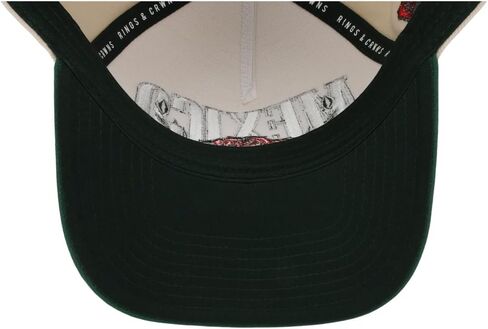 Rings & Crwns Mexico Country Pride A-Frame Adjustable Snapback Cap (Chrome/Green, One Size) in Saudi Arabia
