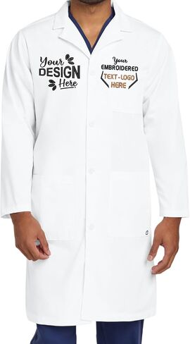 Personalized Embroidered Lab Coat Professional Lab Coat for Women & Men Custom with Name or Logo in Saudi Arabia
