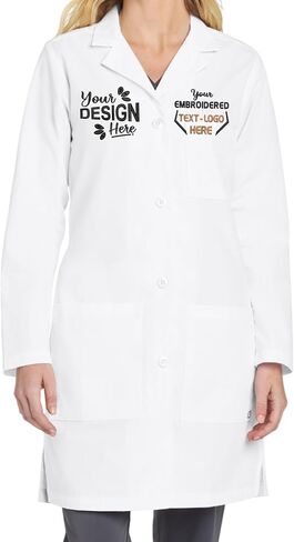 Personalized Embroidered Lab Coat Professional Lab Coat for Women & Men Custom with Name or Logo in Saudi Arabia