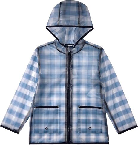 MeMoi Kids Checkmate Checkered Raincoat with Self-Storage Pouch in Kuwait