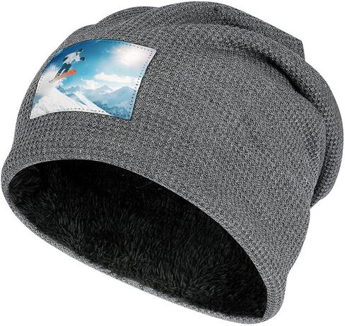 Cool Snowboarding Snowboarder Winter Beanie for Men Women Unisex Skull Cap Cuffed Fleece Lined Hat Thick Headwear in Kuwait