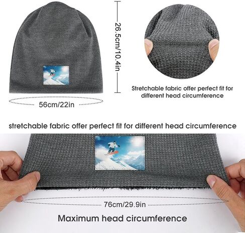 Cool Snowboarding Snowboarder Winter Beanie for Men Women Unisex Skull Cap Cuffed Fleece Lined Hat Thick Headwear in Kuwait