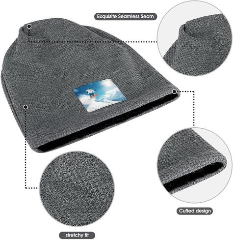 Cool Snowboarding Snowboarder Winter Beanie for Men Women Unisex Skull Cap Cuffed Fleece Lined Hat Thick Headwear in Kuwait