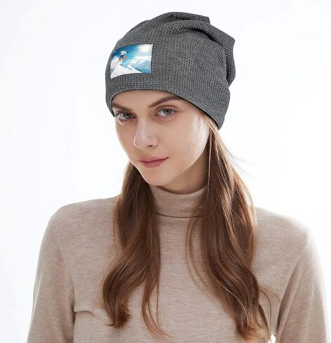 Cool Snowboarding Snowboarder Winter Beanie for Men Women Unisex Skull Cap Cuffed Fleece Lined Hat Thick Headwear in Kuwait