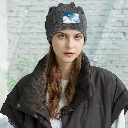Cool Snowboarding Snowboarder Winter Beanie for Men Women Unisex Skull Cap Cuffed Fleece Lined Hat Thick Headwear in Kuwait