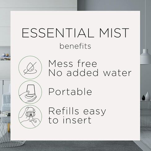 طقم Air Wick Essential Mist Starter (Gadget + 1 refill) ، الكتان والبتلات ، معطر الهواء ، الزيوت الأساسية in Kuwait