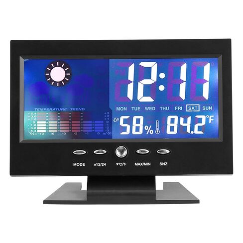 DAN&DRE Digital Temperature and Humidity Meter, Clock, Alarm, Comfort Level, Weather Forecasts, Calendar in Kuwait