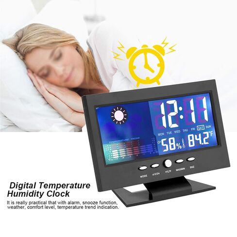 DAN&DRE Digital Temperature and Humidity Meter, Clock, Alarm, Comfort Level, Weather Forecasts, Calendar in Kuwait