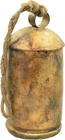 Rustic Brass Bell with Vintage Charm – Hanging Metal Ornament for Cowbells| Outdoor Garden, Holiday, and Home Accent Decor in Saudi Arabia
