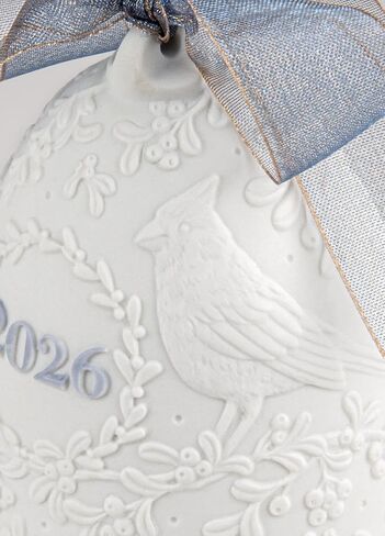 LLADRÓ Christmas Bell Year 2026 Blue. Decorative Ornament in Matte Porcelain with Blue Details. Porcelain Christmas Bell. in Saudi Arabia