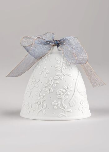 LLADRÓ Christmas Bell Year 2026 Blue. Decorative Ornament in Matte Porcelain with Blue Details. Porcelain Christmas Bell. in Saudi Arabia