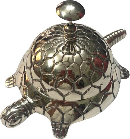 Handmade Brass Turtle Call Bell – Vintage Reception Desk Bell for Office & Home Decoration in Saudi Arabia