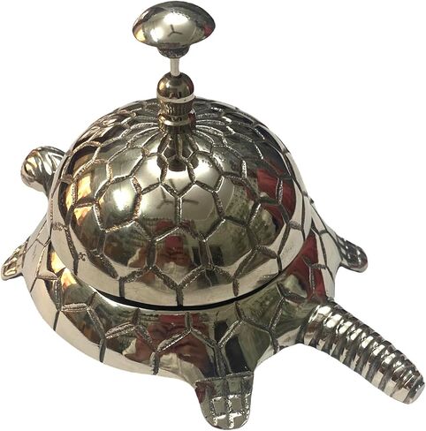 Handmade Brass Turtle Call Bell – Vintage Reception Desk Bell for Office & Home Decoration in Saudi Arabia