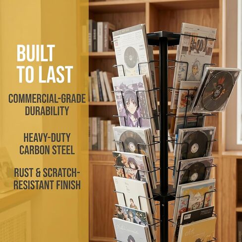 360°Rotating Magazine Rack Floor,Brochure Display Stand Magazine Displa Holder for Retail, Office & Trade Shows in Saudi Arabia