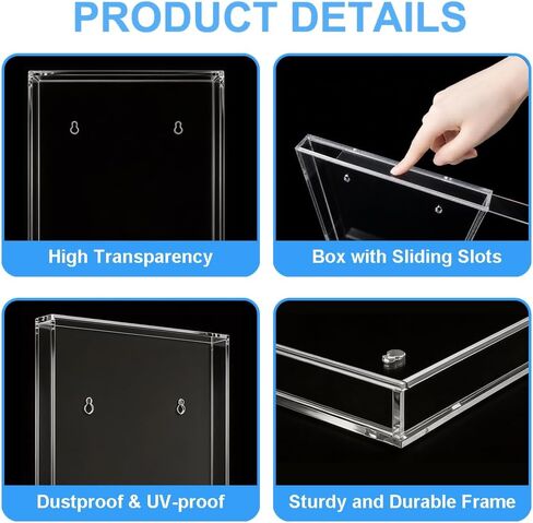 Clear Acrylic Magazine Frame Wall Mount, Display Case for Magazine Book, Collectible Magazine Book Storage Box, Display Showcase for Collectible Magazine or Comic Book, 11.2 x 8.6 x 0.75 Inch in Saudi Arabia