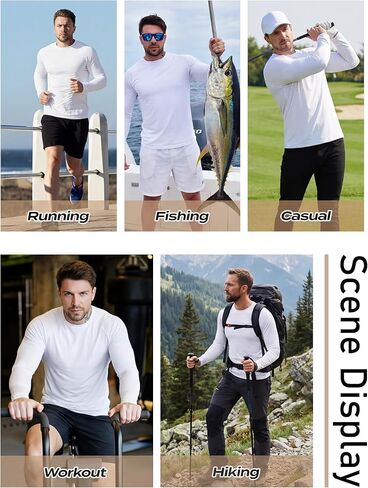 Men's UPF Fishing Shirts Long Sleeve Rash Guard Shirts UPF 50+ Shirt Sun Protection UV Shirts Running Athletic Sweatshirt in Saudi Arabia