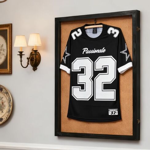 Shadow Box 30x40, Super Large Shadow Box Frame with Hinged Door Lock, Jersey Shadow Box Display Case with 98% Uv Protection Acrylic for Baseball Hockey Sport Shirt and Military Jacket Uniform-Black in Saudi Arabia