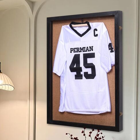 Shadow Box 30x40, Super Large Shadow Box Frame with Hinged Door Lock, Jersey Shadow Box Display Case with 98% Uv Protection Acrylic for Baseball Hockey Sport Shirt and Military Jacket Uniform-Black in Saudi Arabia