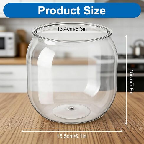 Mini Plastic Fish Bowl, 80 Oz Decorative Small Fishbowl, Round Plastic Fish Tank, Unbreakable Aquarium Fish-Bowls for Party Decorations, Centerpiece Vases, Hydroponic Planter and Home Decorations in Saudi Arabia