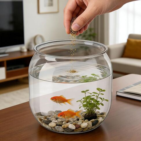 Mini Plastic Fish Bowl, 80 Oz Decorative Small Fishbowl, Round Plastic Fish Tank, Unbreakable Aquarium Fish-Bowls for Party Decorations, Centerpiece Vases, Hydroponic Planter and Home Decorations in Saudi Arabia