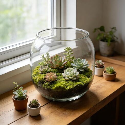 Mini Plastic Fish Bowl, 80 Oz Decorative Small Fishbowl, Round Plastic Fish Tank, Unbreakable Aquarium Fish-Bowls for Party Decorations, Centerpiece Vases, Hydroponic Planter and Home Decorations in Saudi Arabia