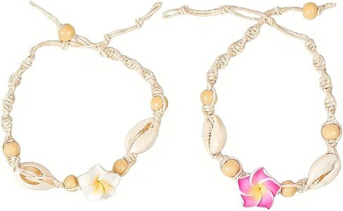 Hawaiian Accessories Flower Bracelet Shell Anklet for Women in Saudi Arabia