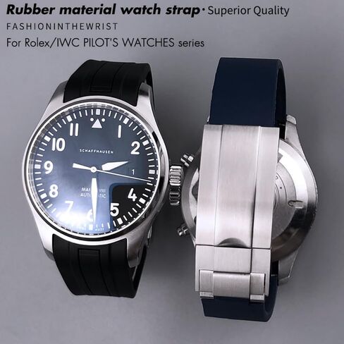 BEHLINE Silicone Rubber Watchband Strap For SUBMARINER GHOST DATEJUST YACHTMASTER Deployment Buckle 20mm in Kuwait