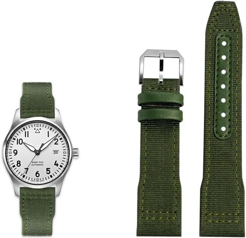 Nylon Leather Watchband 20mm 21mm 22mm Fit for IWC Le Petit Prince Big Pilot TOP GUN IW3777 Black Sport Canvas Watch Strap in Saudi Arabia