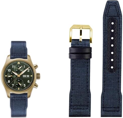 Nylon Leather Watchband 20mm 21mm 22mm Fit for IWC Le Petit Prince Big Pilot TOP GUN IW3777 Black Sport Canvas Watch Strap in Kuwait