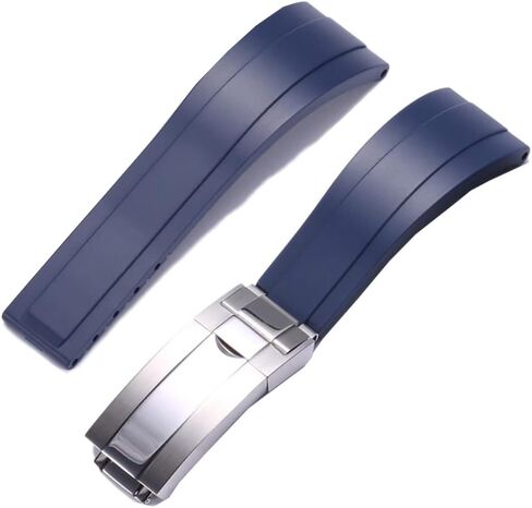 BEHLINE Silicone Rubber Watchband Strap For SUBMARINER GHOST DATEJUST YACHTMASTER Deployment Buckle 20mm in Kuwait