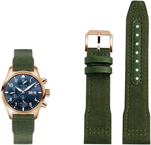 Nylon Leather Watchband 20mm 21mm 22mm Fit for IWC Le Petit Prince Big Pilot TOP GUN IW3777 Black Sport Canvas Watch Strap in Kuwait