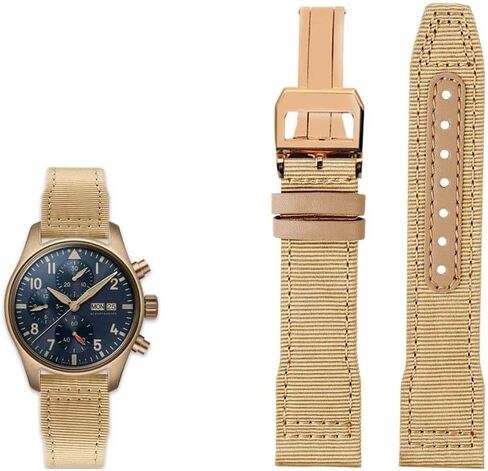 Nylon Leather Watchband 20mm 21mm 22mm Fit for IWC Le Petit Prince Big Pilot TOP GUN IW3777 Black Sport Canvas Watch Strap in Kuwait
