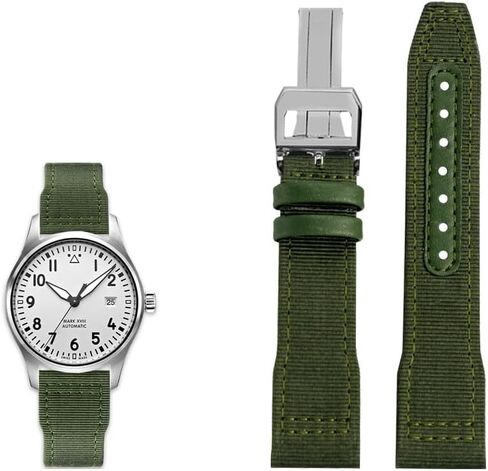 Nylon Leather Watchband 20mm 21mm 22mm Fit for IWC Le Petit Prince Big Pilot TOP GUN IW3777 Black Sport Canvas Watch Strap in Kuwait