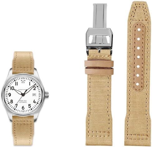 Nylon Leather Watchband 20mm 21mm 22mm Fit for IWC Le Petit Prince Big Pilot TOP GUN IW3777 Black Sport Canvas Watch Strap in Kuwait