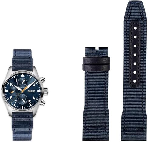 Nylon Leather Watchband 20mm 21mm 22mm Fit for IWC Le Petit Prince Big Pilot TOP GUN IW3777 Black Sport Canvas Watch Strap in Kuwait