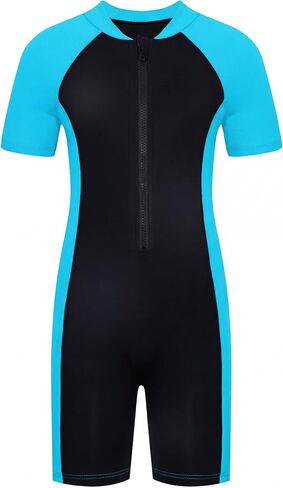 Girls One Piece Swimsuit UPF 50+ Rash Guard with Front Zipper for Ages 3-14 in Saudi Arabia
