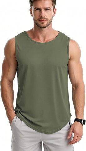 Men's Tank Tops Muscle Shirts Sleeveless Dry Fit Gym Workout Tank Top Mesh Material Quick Dry Athletic Running in Saudi Arabia