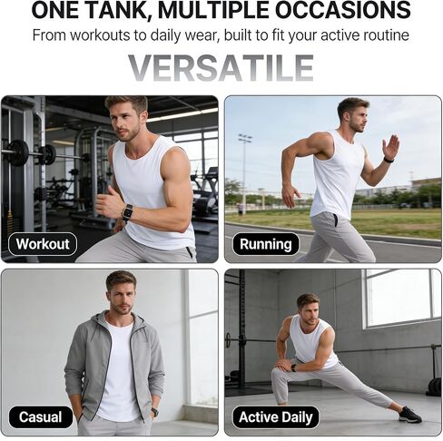 Men's Tank Tops Muscle Shirts Sleeveless Dry Fit Gym Workout Tank Top Mesh Material Quick Dry Athletic Running in Saudi Arabia
