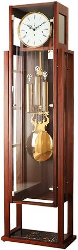 Grandfather Clocks Wooden Floor Clock Coffee Home Decor Grandfather Timepiece with Cable-Driven Octave Movement in Saudi Arabia