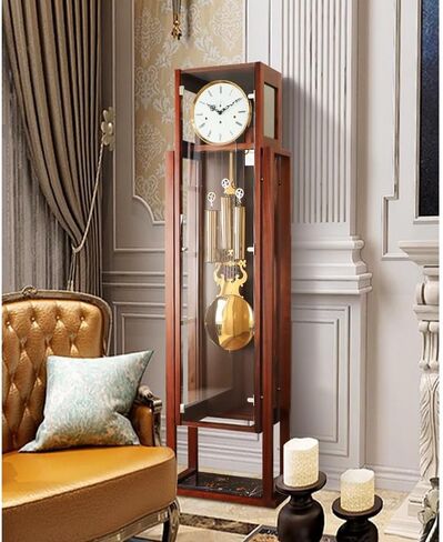Grandfather Clocks Wooden Floor Clock Coffee Home Decor Grandfather Timepiece with Cable-Driven Octave Movement in Saudi Arabia