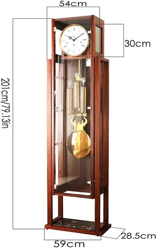 Grandfather Clocks Wooden Floor Clock Coffee Home Decor Grandfather Timepiece with Cable-Driven Octave Movement in Saudi Arabia