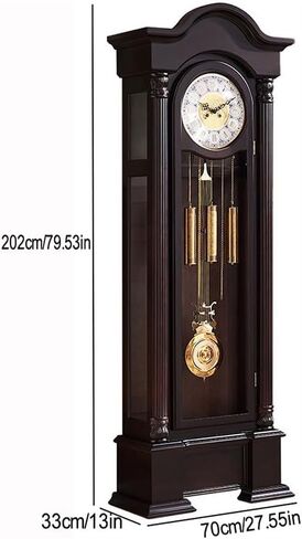 Grandfather Clocks Retro Floor Clock European Style Table Mechanical Solid Wood Chinese Vertical Pendulum Living Room Landing in Saudi Arabia
