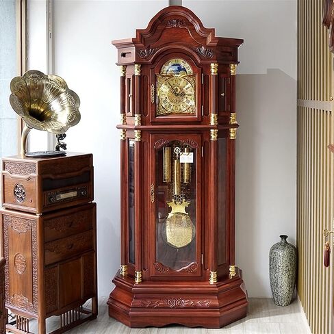 Grandfather Clocks Wooden Floor Clock, Standing European Style Small Living Room Chinese Retro Home in Kuwait